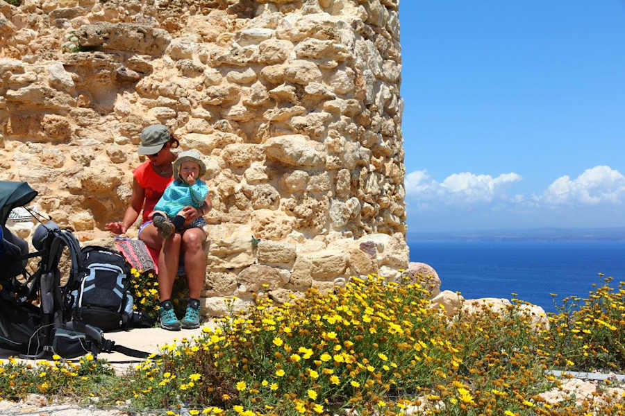 Sardinien Wandern VW-Bus Kinder