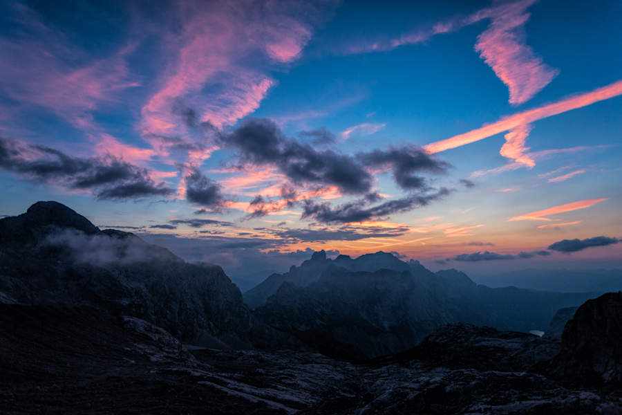 Der Lohn für den Aufstieg: ein traumhafter Sonnenuntergang