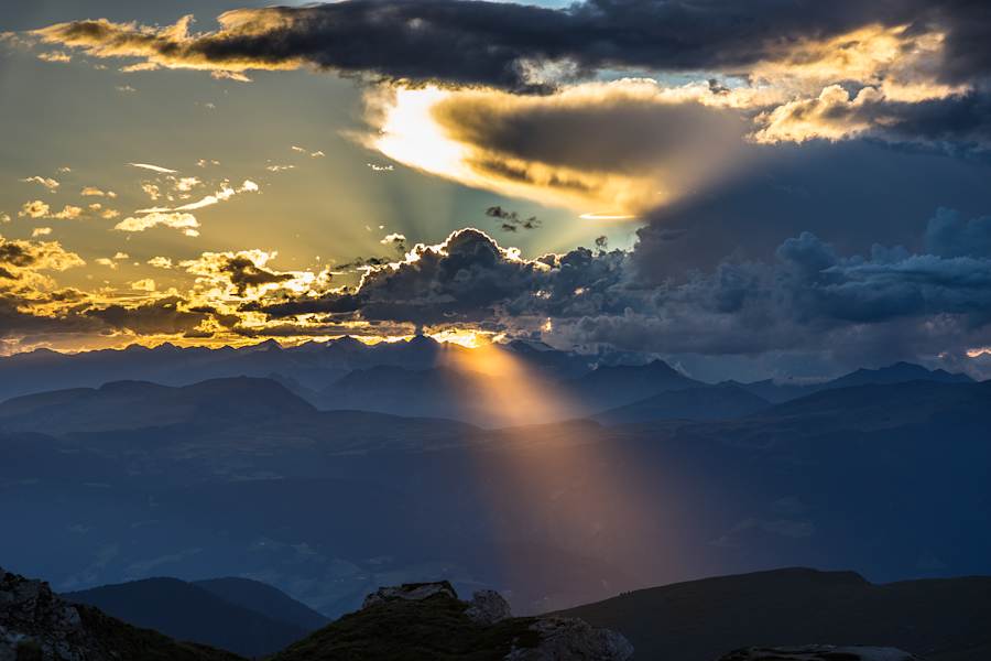 Aufbauendes Gewitter Richtung Lüsen