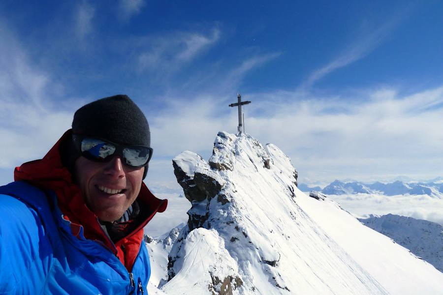 Dreiländerspitze Hauptgipfel mit Mario