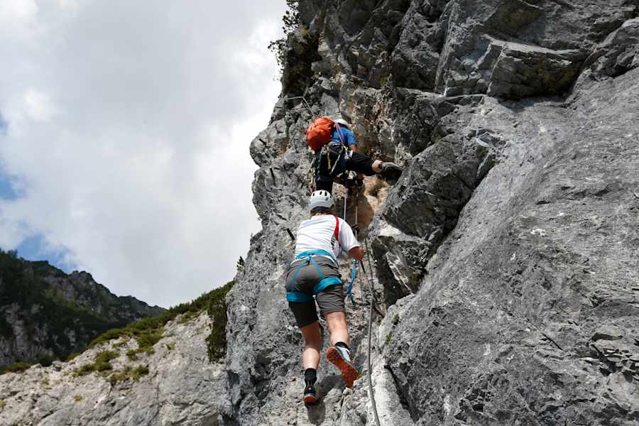 Klettersteig von unten