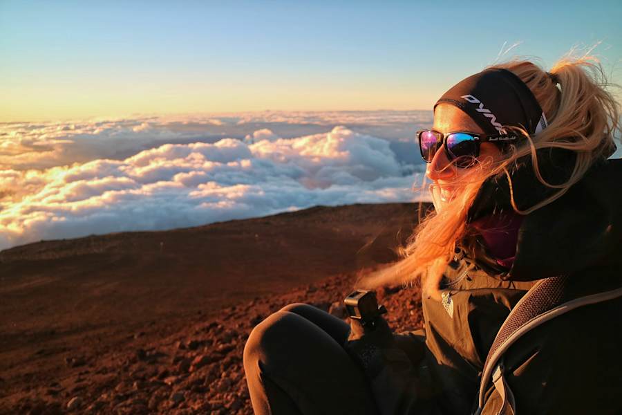 Sonnenuntergang am Haleakala auf Hawaii