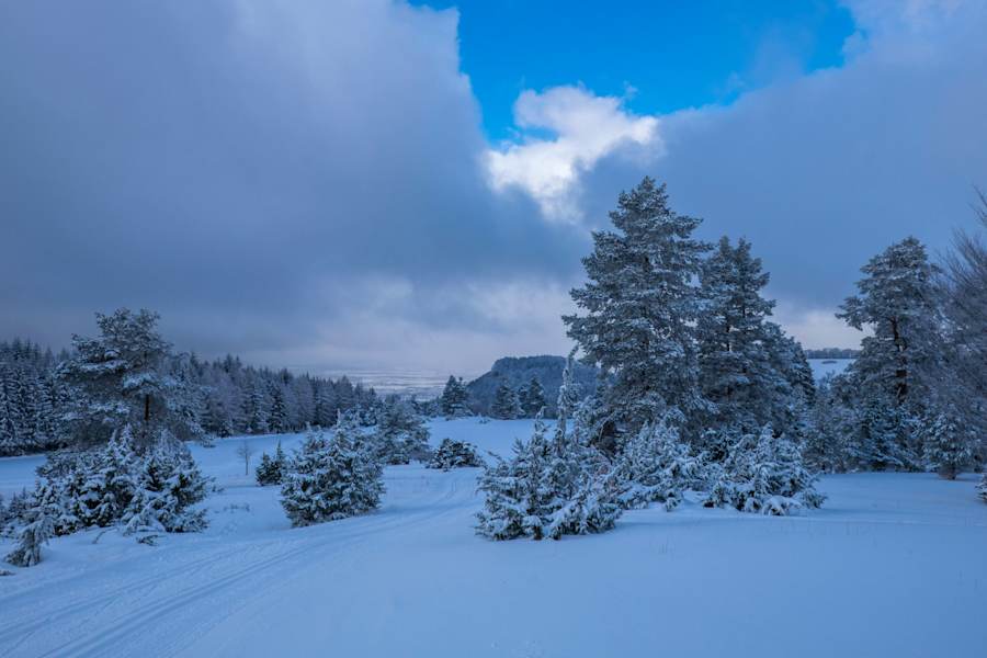 Verschneite Schwäbische Alb