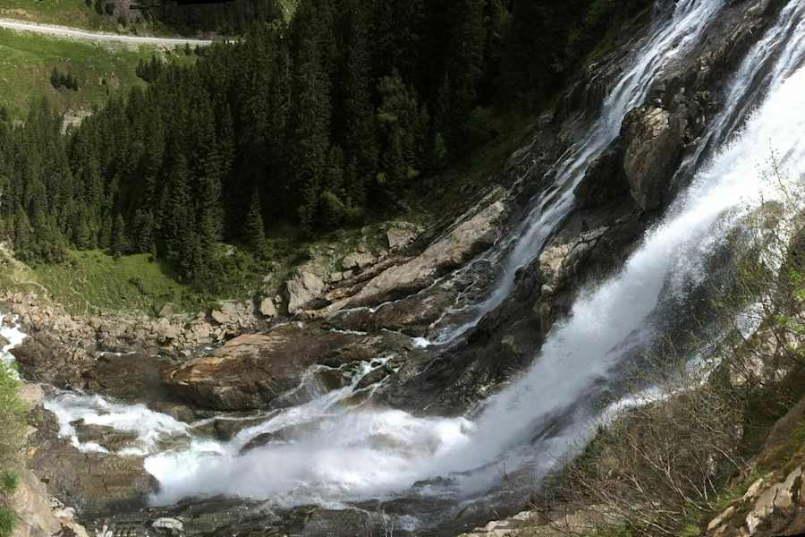 Der Ausblick auf den Grawa-Wasserfall