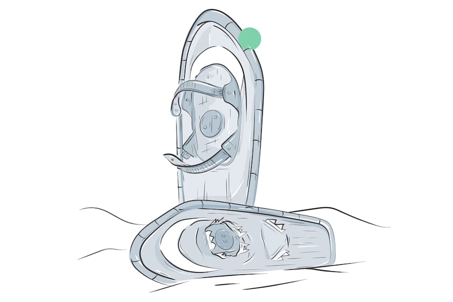 Zeichnung: Schneeschuh