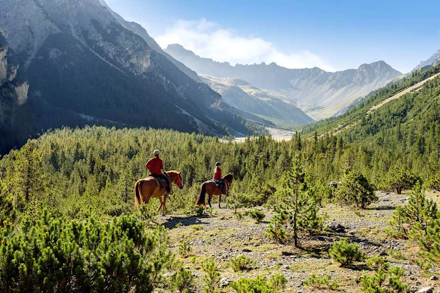 Reiter im Val Plavna