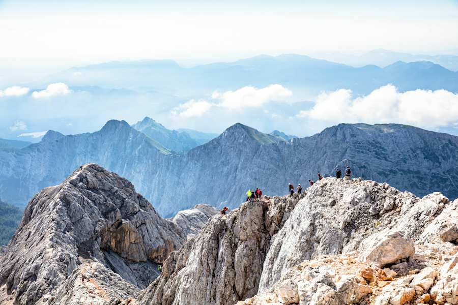 Vielbegangener, niemals schwieriger Gratweg