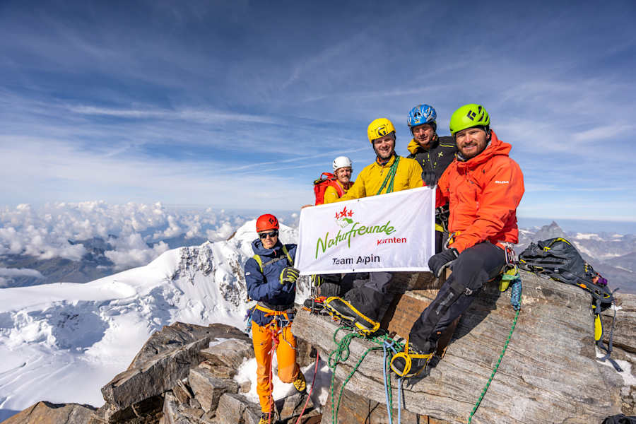 Das Team-Alpin auf der Dufourspitze