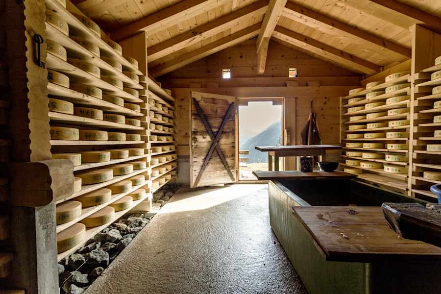 Der Spycher der Birchlaui: Hier reifen pro Jahr etwa 3,5 Tonnen Käse.