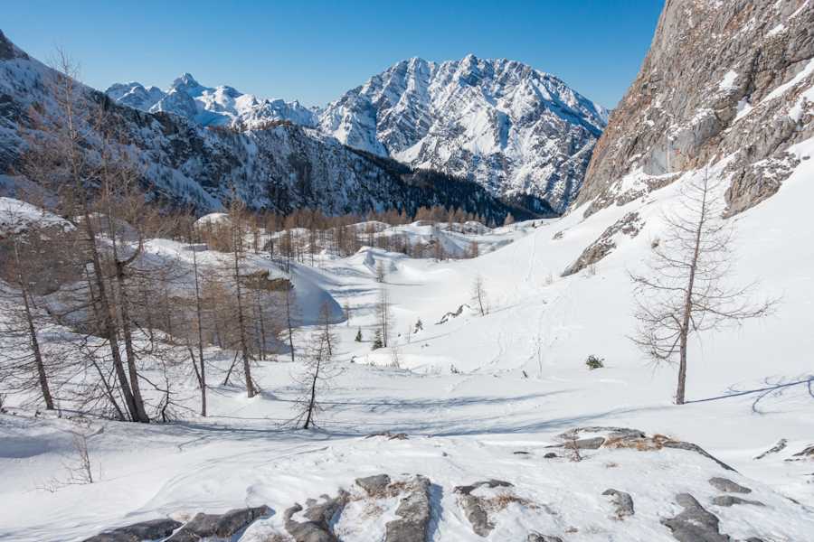 Traumhaftes Abfahrtsgelände auf der Kleinen Reibn