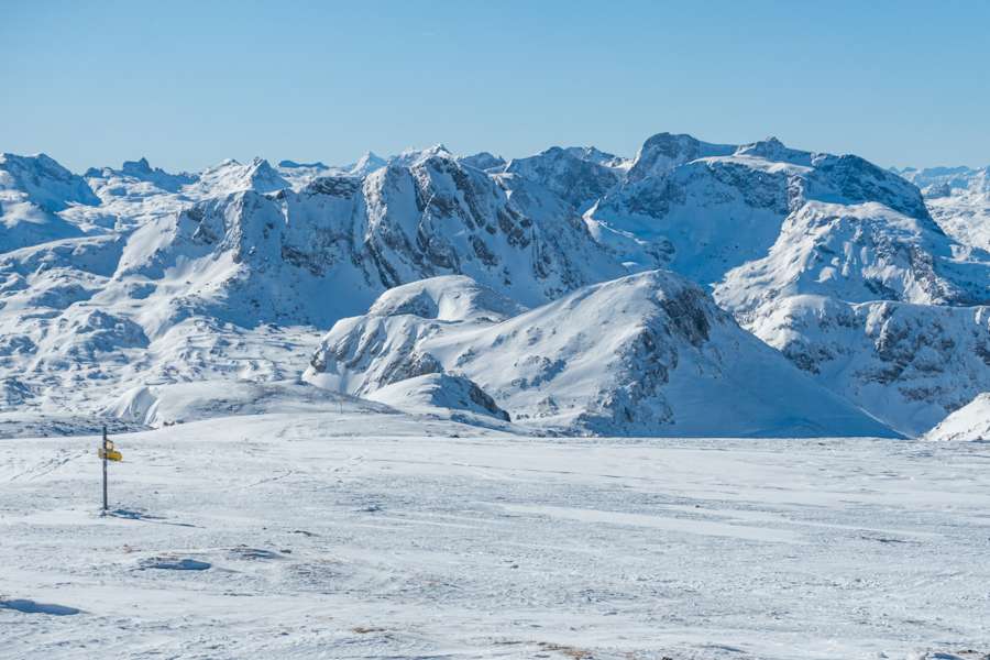 Am Gipfel des Schneibsteins mit Blick zum Steinernen Meer