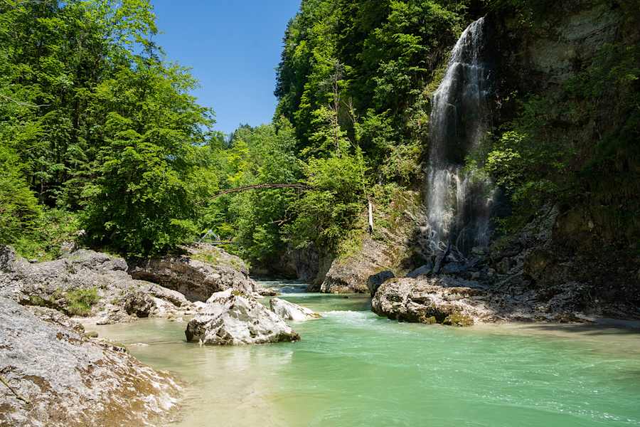 Wasserfall in der Tiefenbachklamm im Alpbachtal