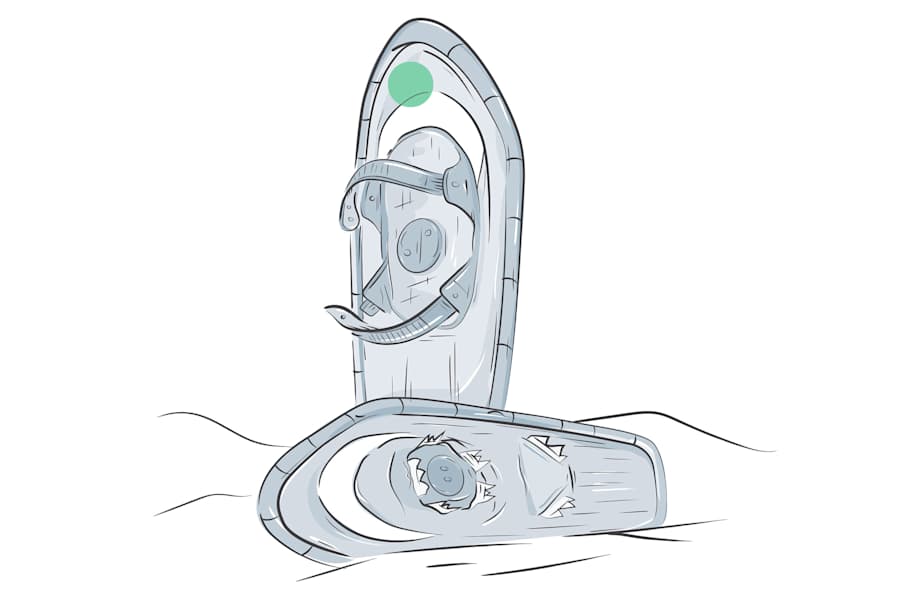 Zeichnung: Schneeschuh