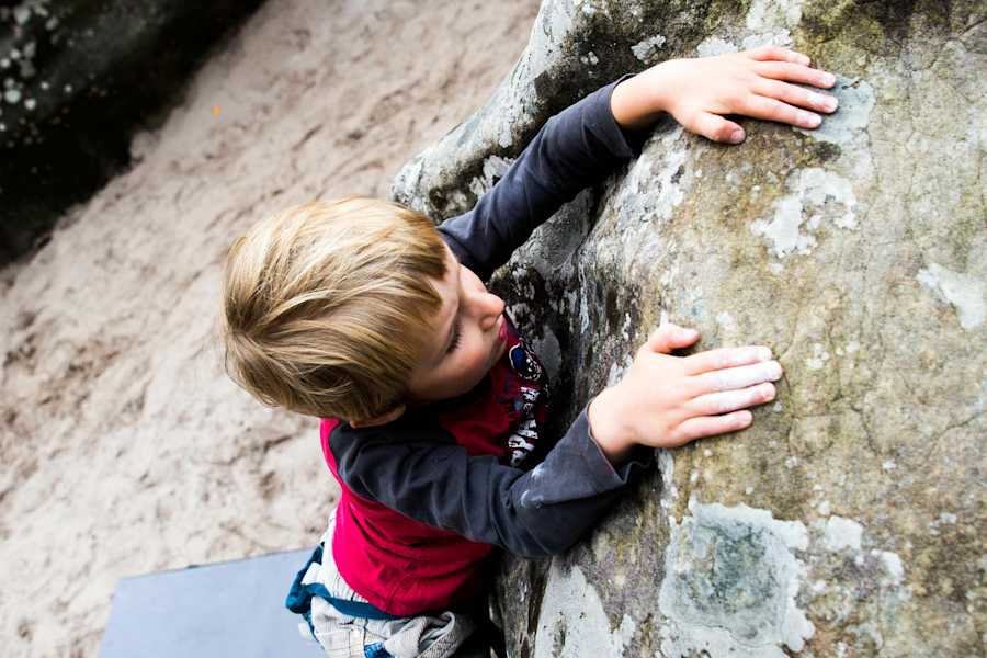 Auch für Kinder gibt es gute Boulder