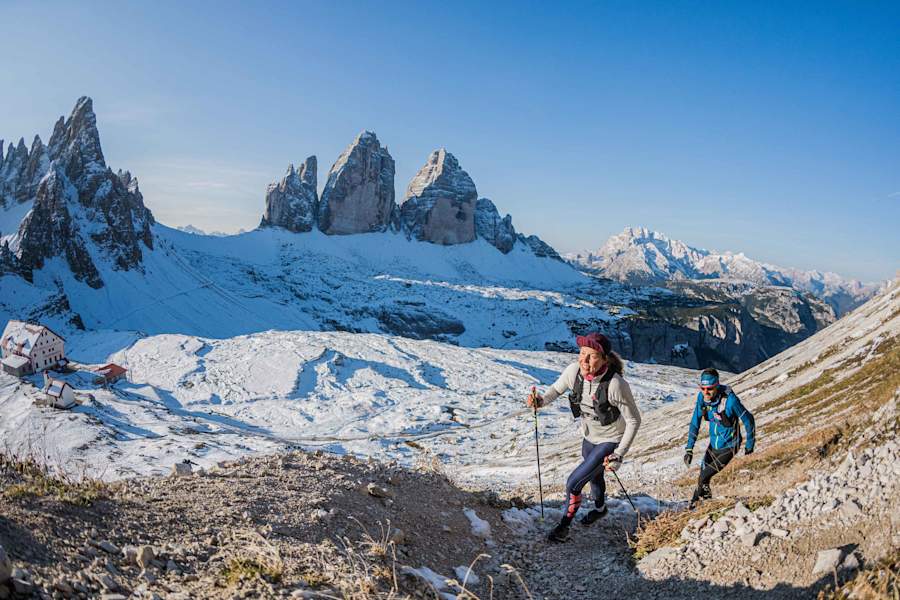 Das vierte Teilstück des AlpFrontTrail führte von Sexten auf den Vallespass und direkt an den Drei Zinnen vorbei