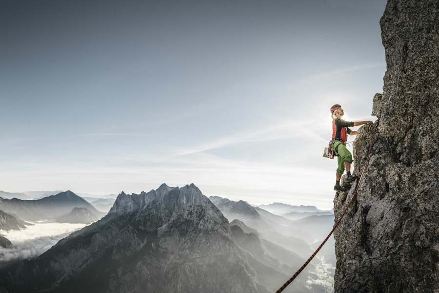 Gesäuse: Andreas Hollinger am Fels