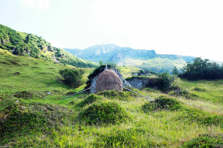 Helgas Alm: Bergmahd mit Heuschober