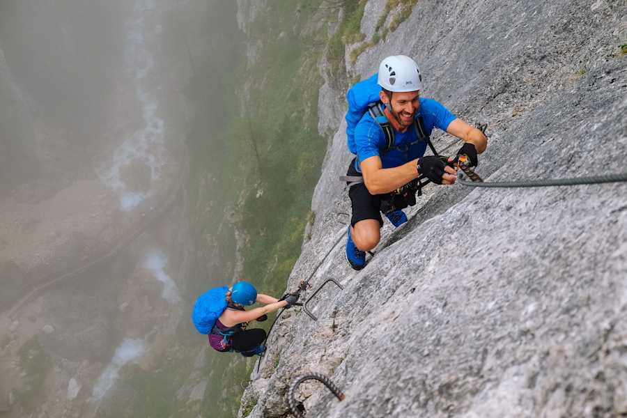 Bergwelten mein erster Klettersteig Ramsau am Dachstein