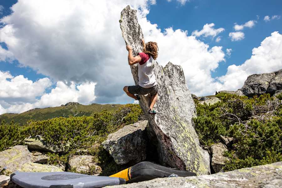 Dieser nette 7a+-Boulder hört auf den Namen „Schwert“