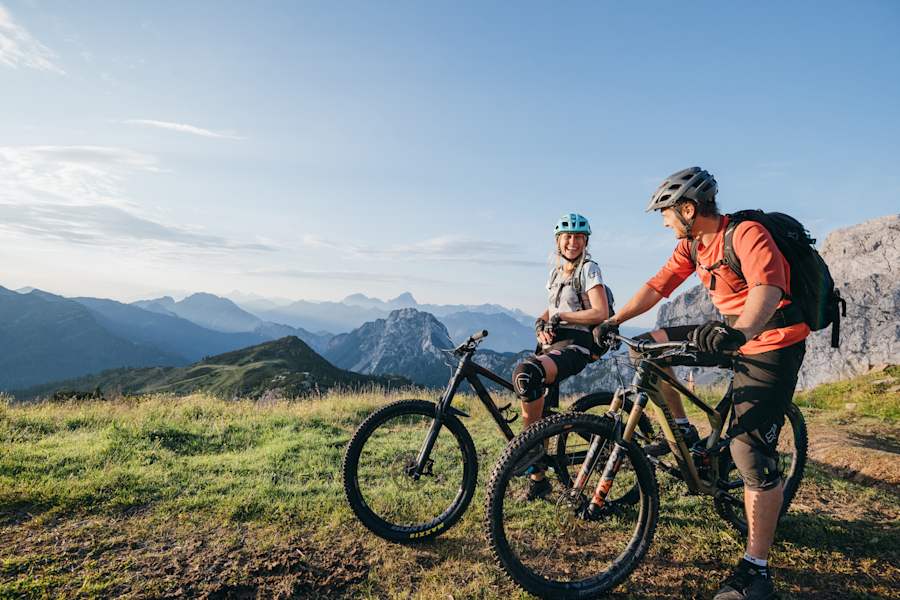 Mit dem Mountainbike grenzüberschreitend in der Region Nassfeld-Pressegger See, Lesachtal und Weissensee unterwegs.