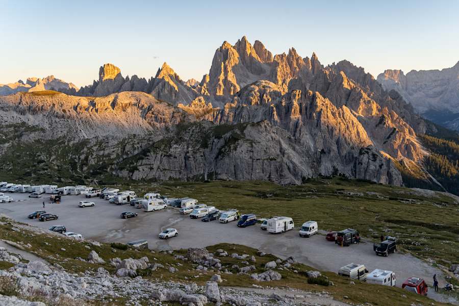 Parkterrassen bein der Auronzohütte