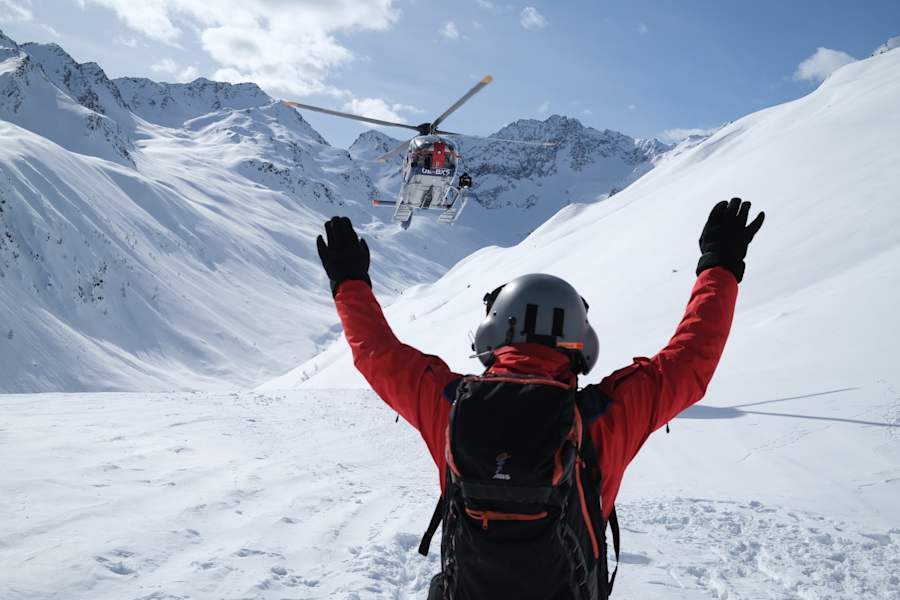 Einweisung der Libelle der Alpinpolizei