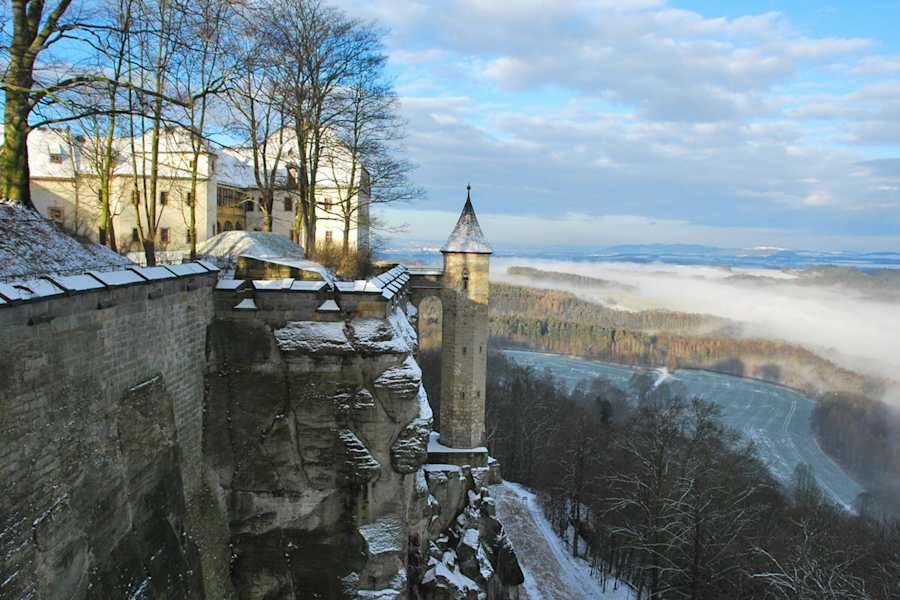Die Festung Königstein in der Sächsischen Schweiz.