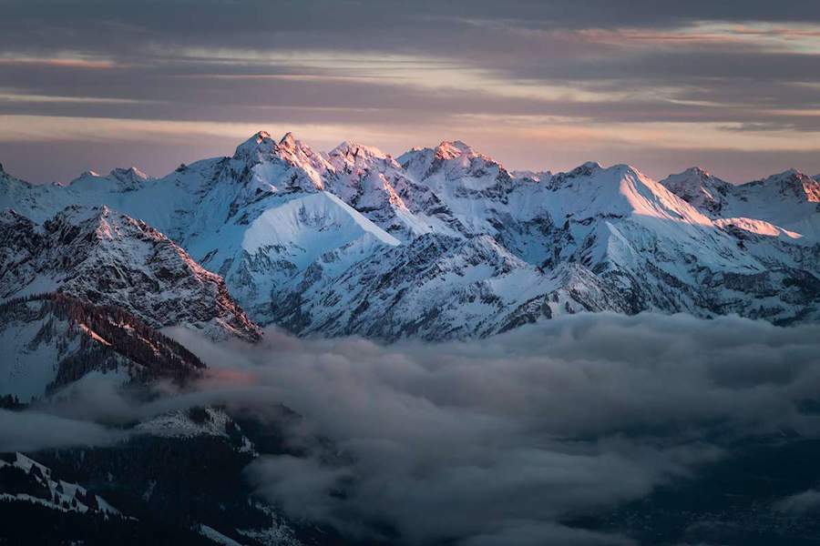 Abendstimmung in den Allgäuer Bergen