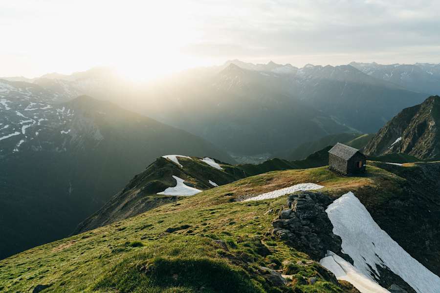 Sonnenaufgang auf der Böseckhütte