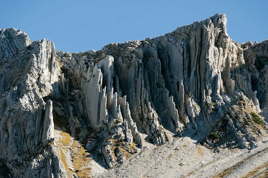 Karwendel: Sattel zwischen Krapfenkarspitze und Soiernspitze