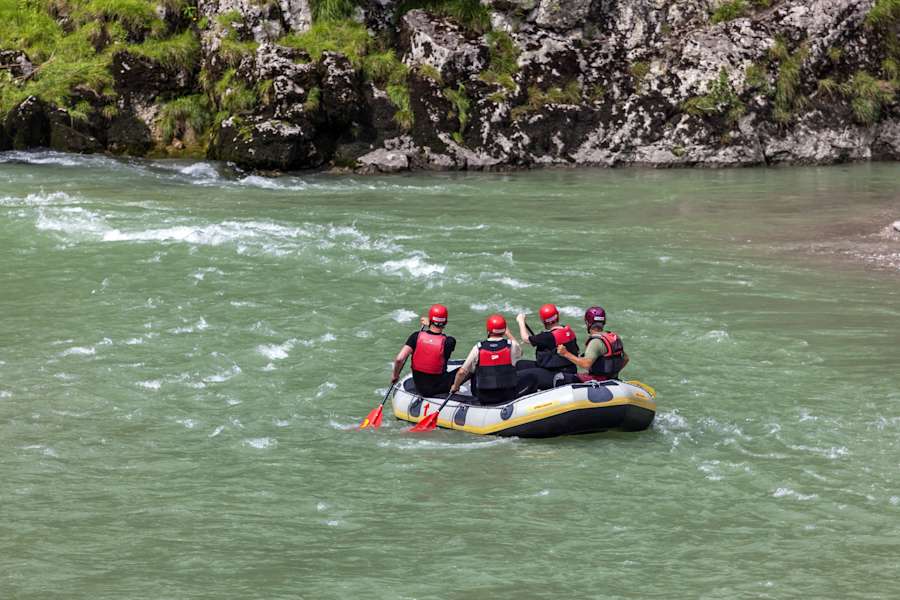 Rafting in der Entenlochklamm in Bayern