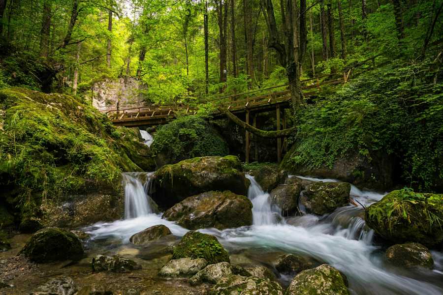 Von Wien nach Mariazell: Bei den Myrafällen im Gemeindegebiet Muggendorf in Niederösterreich