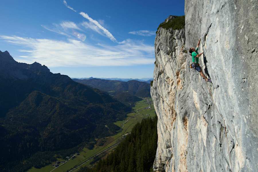 „Nirwana“ (8c+) an der Loferer Steinplatte: Sie könnte gut und gerne auch die schwierigste alpine Route der Alpen sein.