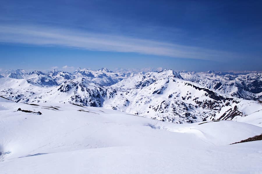 Im Gelände bei Obertauern: Blick in die Radstädter Tauern