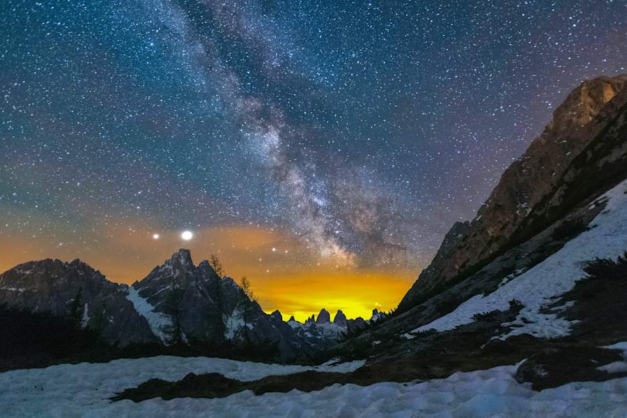 Milchstraße über den Dolomiten