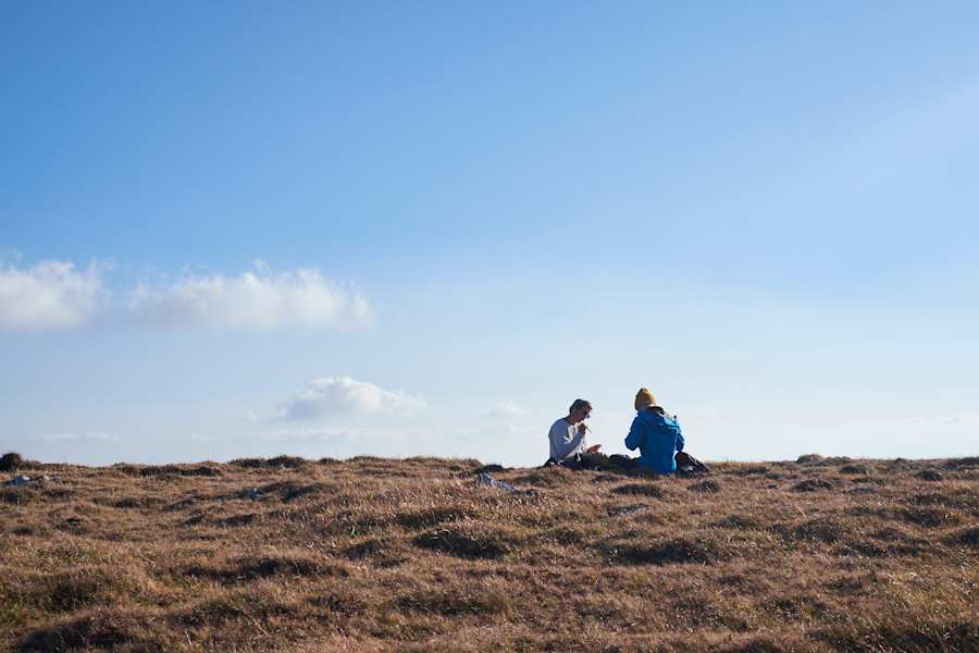 Gemütliche Pause auf dem Hochplateau