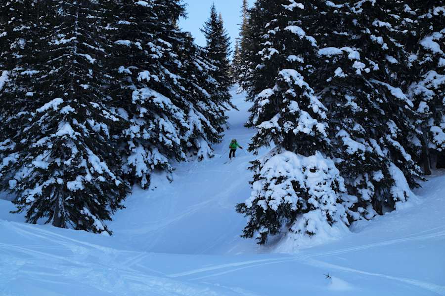 Skitour: Abfahrt vom Blaseneck im Gesäuse