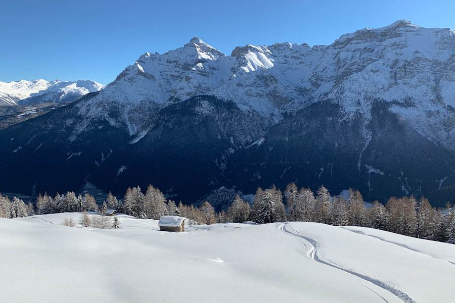 Mit Blick auf die Series – Skitour zur Kaserstattalm