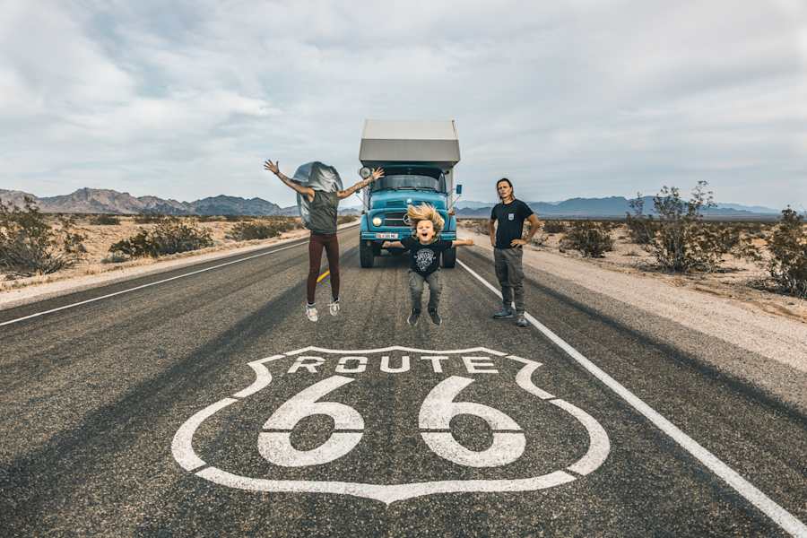 Trotz aller Widrigkeiten ist die Stimmung auf der legendären Route 66 gut