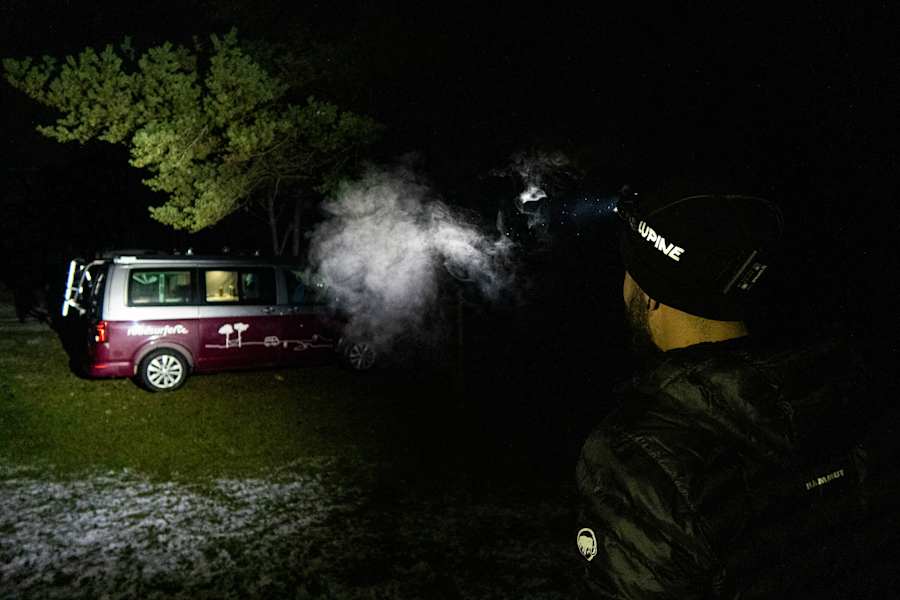 In der Nacht am Campingplatz Rothenfels