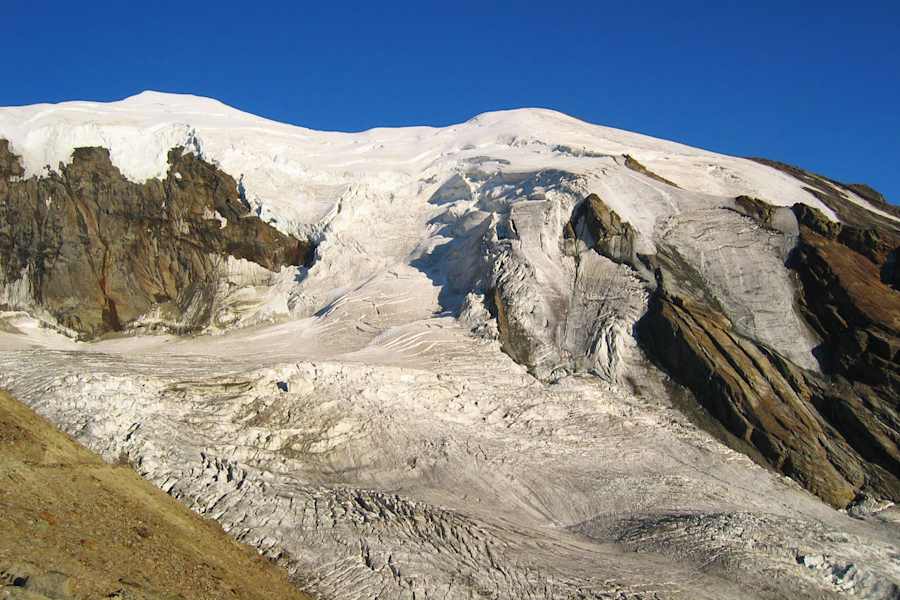 Weissmies mit Triftgletscher in den Walliser Alpen