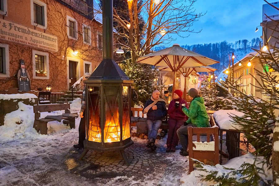 Weihnachtsidylle im Mühlendorf Schmilka