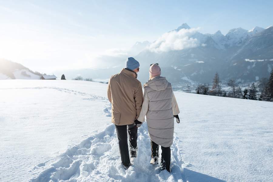 Bei einer Winterwanderung lässt sich der Alltag schnell vergessen.