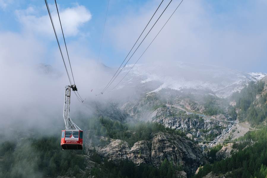 Mit der Gondel auf das Kleinmatterhorn (3.883 m).