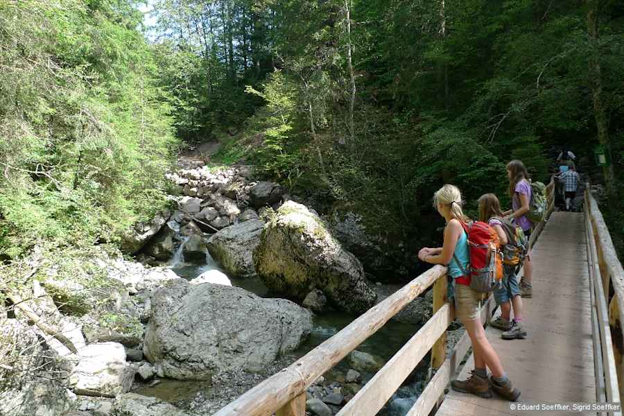 Blick von der Brücke auf die Starzlach.