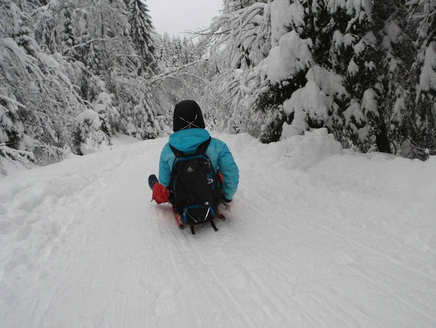 Abfahrt von der Allrissalm