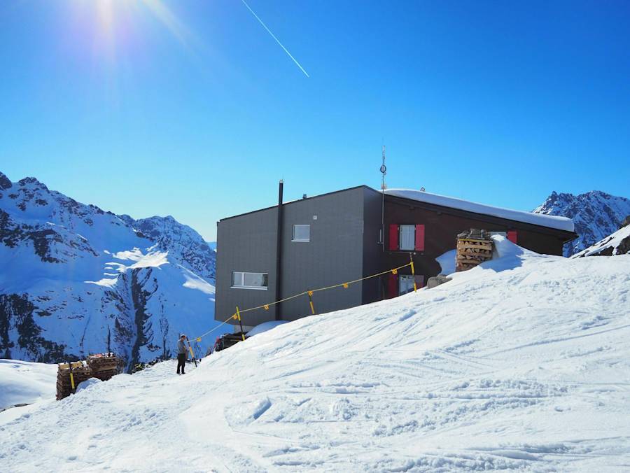 Silvrettahütte im Winter