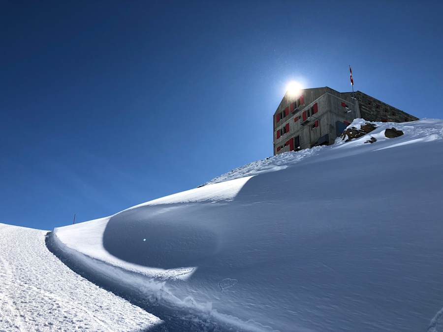 Britannia Hütte im Winter