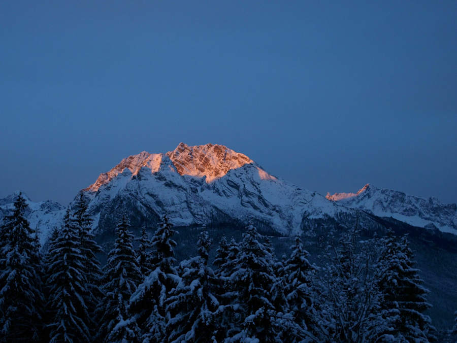 Erste winterliche Sonnenstrahlen