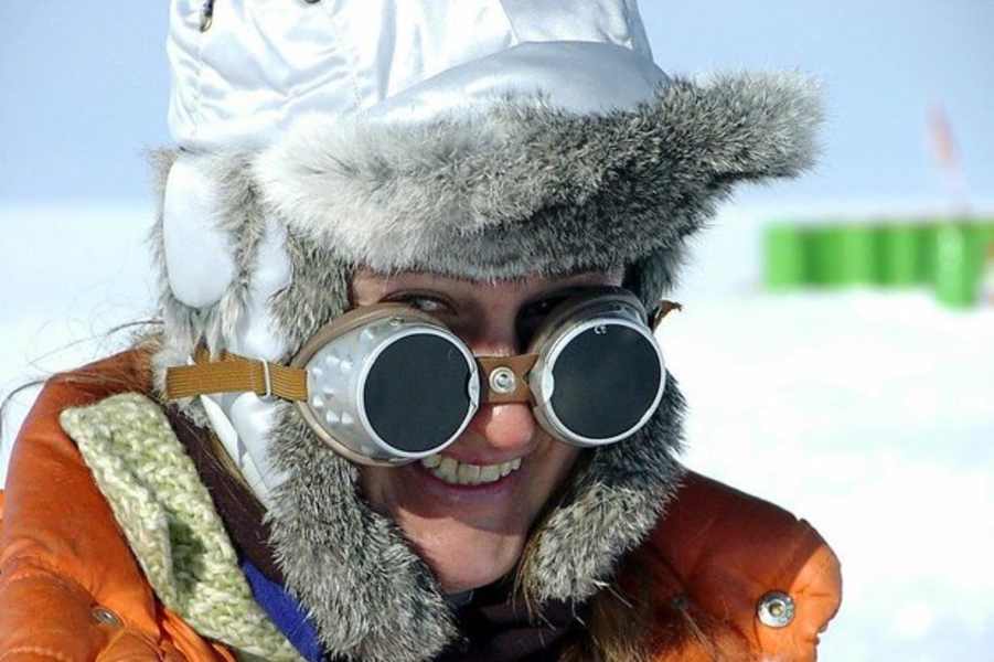 Birgit Sattler am Südpol